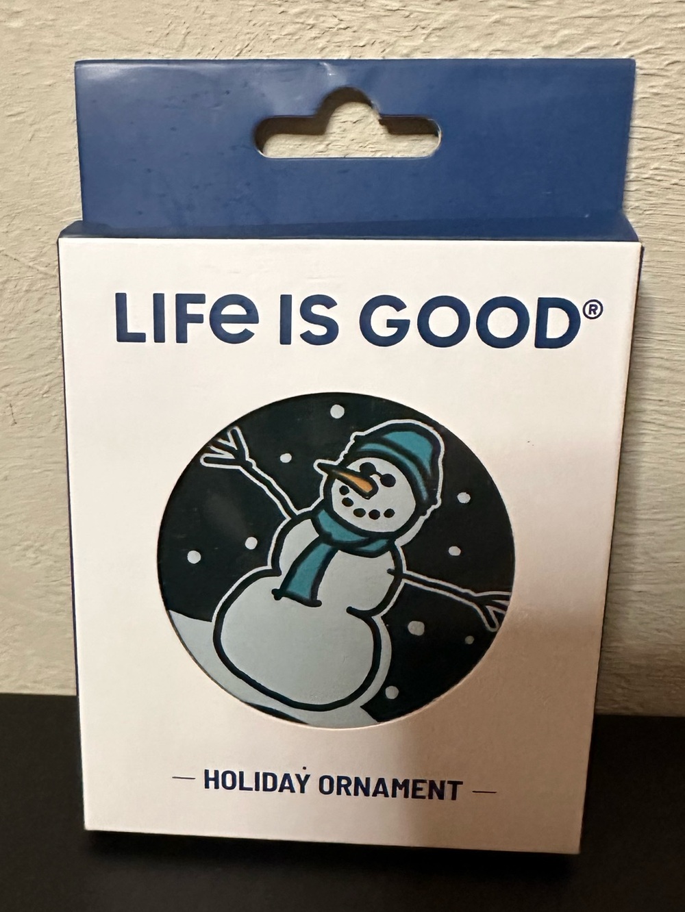 Life is Good Holiday Christmas Ornament Snowman